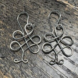 Silver Wire Celtic Earrings